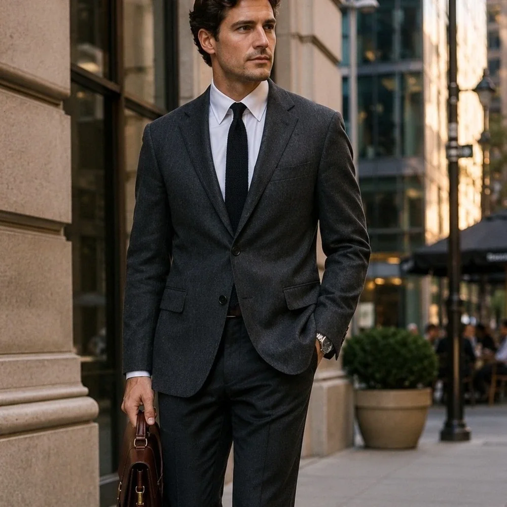 Banana Republic Basic Tailored 100% Wool Blazer 40S Dark Charcoal Corporate